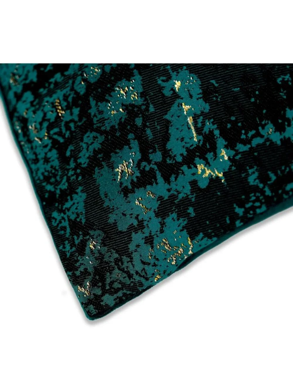Mid-Century Modern Throw Pillow Covers 24x24, Teal & Gold Abstract, Retro Accent